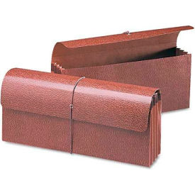 Smead Manufacturing Company 71350 Smead® 3-1/2" Accordion Expansion Wallets, 12 x 5, Leather-Like Redrope image.