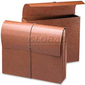 Smead Manufacturing Company 71353 Smead® 3-1/2" Accordion Expansion Wallets, Letter, Leather-Like Redrope image.