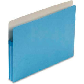 Smead Manufacturing Company 73215 Smead® 1-3/4" Accordion Expansion Colored File Pocket, Straight Tab, Letter, Blue image.
