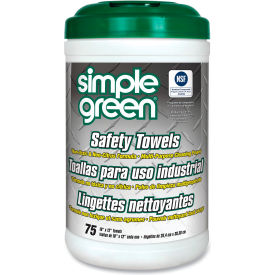 United Stationers Supply 3810000613351 Simple Green® Multi-Purpose Safety Cleaning Towels, 75 Wipes/Can image.