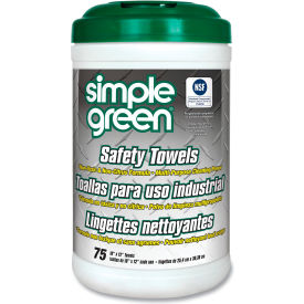 United Stationers Supply 3810000613351CT Simple Green® Multi-Purpose Safety Cleaning Towels, 75 Wipes/Can, 6 Cans/Case image.