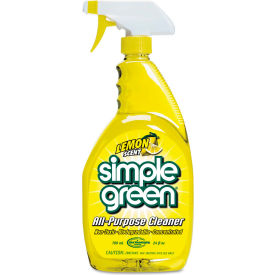 United Stationers Supply SMP14002 Simple Green® Industrial Cleaner and Degreaser, Lemon Scent, 24oz. Bottle, 12 Bottles - 14002 image.