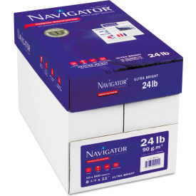 Soporcel North America NPL1124 Navigator® Platinum Paper - White - 24 lbs. - 8-1/2" x 11" - 5000 Sheets/Carton image.