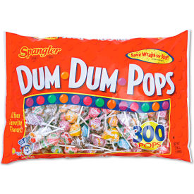 Spangler Candy Company  SPA60 Dum Dum Pops, Assorted Flavors, Individually Wrapped, 300/Pack image.