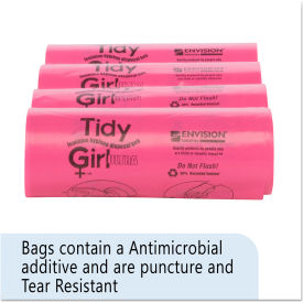 United Stationers Supply TG-7514P10 Tidy Girl™ Feminine Hygiene Sanitary Disposal Bags, 4" x 10", Natural, 600/Carton image.