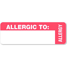 Tabbies 40562 Tabbies® Medical Labels for Allergy Warnings, 1 x 3, White, 500/Roll image.