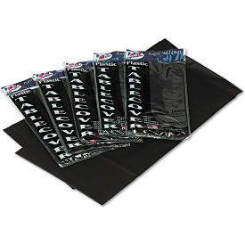 United Stationers Supply 549-BK Tablemate® Rectangular Table Cover Set, 108"L x 54"W, Black, Pack of 6 image.