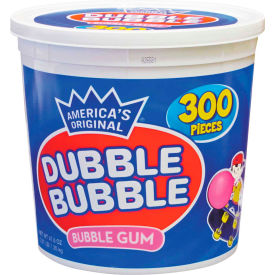 United Stationers Supply CVT16403 Dubble Bubble Bubble Gum, Original Pink, 300/Tub image.
