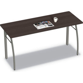 Linea Italia® Rectangular Desk - 59-1/8""W x 23-5/8""D - Mocha - Trento Series