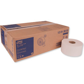 United Stationers Supply 12013903 Tork® Advanced Jumbo Bath Tissue, Septic Safe, 1-Ply, White, 3-1/2" x 1200 ft, 12 Rolls/Carton image.