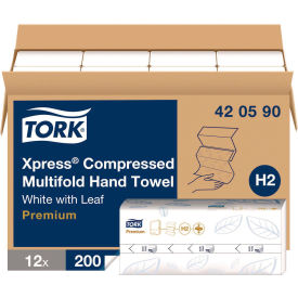 Tork® Xpress Compressed Multifold Hand Towels White 200 Sheets/Pack 12 Packs/Carton 