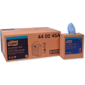 Tork Industrial Paper Wiper, 4-Ply, 8-1/2 x 16-1/2, Blue, 90 Towels/Bx, 10 Bx/Carton - 440245A