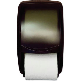 United Stationers Supply 55TR Tork® Twin Standard Roll Bath Tissue Dispenser, Plastic - Smoke image.
