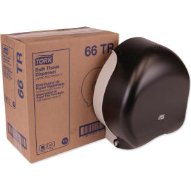 United Stationers Supply 66TR Tork® Jumbo Bath Tissue Dispenser, For 8.8" Roll Size Diameter - Smoke image.