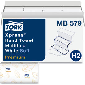United Stationers Supply MB579 Tork® Premium Soft Xpress Multifold Hand Towels, 2-Ply, 9-1/8 x 9-1/2, Wht, 135/Pk, 16 Pks/Ctn image.