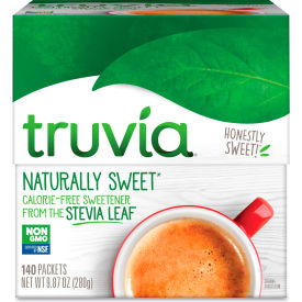 Truvia 8845 Truvia® Natural Sugar Substitute, 0.12 oz., 140 Packets/Box image.