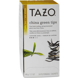 Tazo 153961 Tazo® Black, Green and Herbal Teas, China Green Tips, Single Cup Bags,  24/Box image.