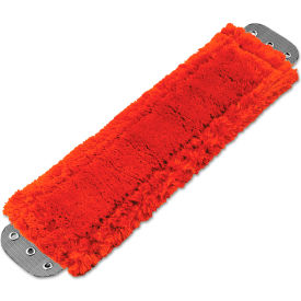 Heavy-Duty Microfiber Mop Head Pad, 16"L x 5"W, Red view 2