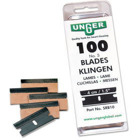 Unger Enterprises, Inc. SRB30 Unger ErgoTec® Safety Blades, Steel, 5-3/4", 100 Blades/Pack, 1 Pack - SRB30 image.