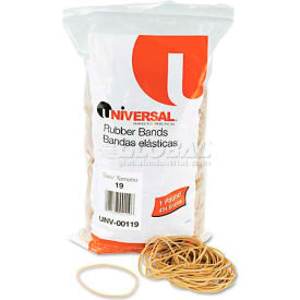 United Stationers Supply UNV00119 Universal® Rubber Bands, Size 19, 3-1/2 x 1/16, 1240 Bands/1lb Pack image.