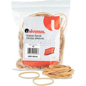 United Stationers Supply UNV00416 Universal® Rubber Bands, Size 16, 2-1/2 x 1/16, 475 Bands/1/4lb Pack image.