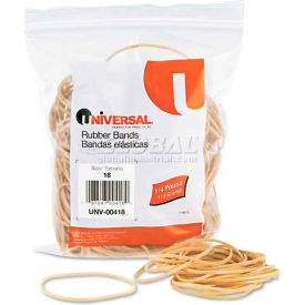 United Stationers Supply UNV00418 Universal® Rubber Bands, Size 18, 3 x 1/16, 400 Bands/1/4lb Pack image.