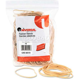 United Stationers Supply UNV00419 Universal® Rubber Bands, Size 19, 3-1/2 x 1/16, 310 Bands/1/4lb Pack image.
