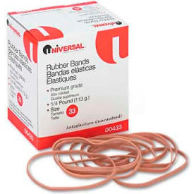 United Stationers Supply UNV00433 Universal® Rubber Bands, Size 33, 3-1/2 x 1/8, 160 Bands/1/4lb Pack image.