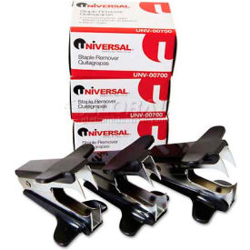 Universal UNV00700VP*** Universal Jaw Style Staple Remover, Black, 3 per Pack image.