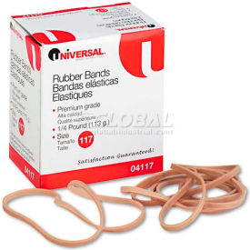 United Stationers Supply UNV04117 Universal® Rubber Bands, Size 117, 7 x 1/8, 50 Bands/1/4lb Pack image.