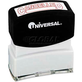 Universal UNV10045*** Universal Message Stamp, CANCELLED, Pre-Inked/Re-Inkable, Red image.