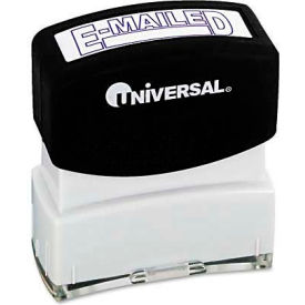 Universal UNV10058*** Universal Message Stamp, E-MAILED, Pre-Inked/Re-Inkable, Blue image.