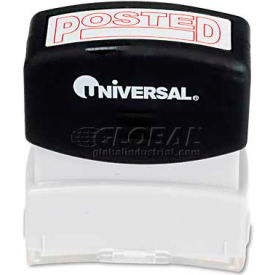 Universal UNV10065*** Universal Message Stamp, POSTED, Pre-Inked/Re-Inkable, Red image.