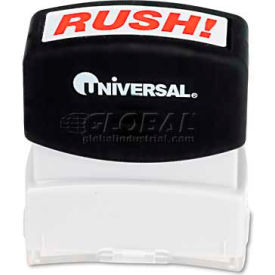 Universal UNV10069*** Universal Message Stamp, RUSH, Pre-Inked/Re-Inkable, Red image.
