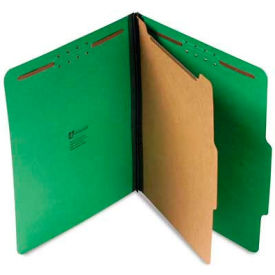 Universal UNV10202*** Universal® Pressboard Folder, Letter, Four-Section, Emerald Green, 10/Box image.