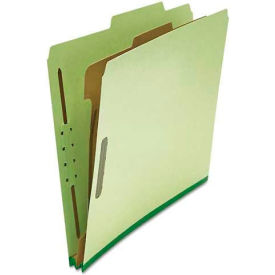 Universal UNV10251*** Universal® Pressboard Classification Folder, Letter, Four-Section, Green, 10/Box image.