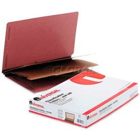 Universal 10316 Universal® Pressboard End Tab Classification Folders, Legal, Six-Section, Red, 10/Box image.