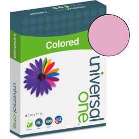 United Stationers Supply UNV11212 Colored Paper - Universal UNV11212 - Orchid - 8-1/2 x 11 - 20 lb. - 500 Sheets/Ream image.