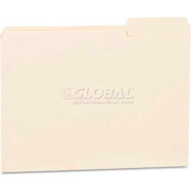 Universal File Folders, 1/3 Cut Third Position, One-Ply Top Tab, Letter, Manila, 100/Box