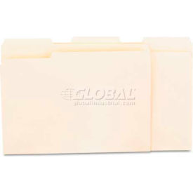 Universal Recycled Interior File Folders, 1/3 Cut Top Tab, Letter, Manila, 100/Box