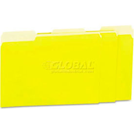 Universal Recycled Interior File Folders, 1/3 Cut Top Tab, Letter, Yellow, 100/Box