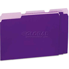 Universal Recycled Interior File Folders, 1/3 Cut Top Tab, Letter, Violet, 100/Box