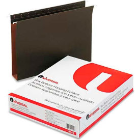 Universal 14142 Universal® 2" Box Bottom Pressboard Hanging Folder, Letter, Standard Green, 25/Box image.