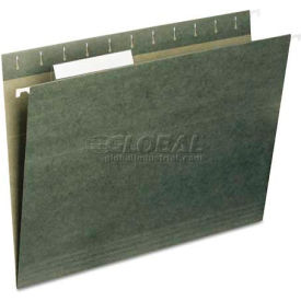Universal 14215 Universal® Hanging File Folders, 1/5 Tab, 11 Point Stock, Legal, Standard Green, 25/Box image.