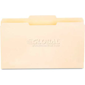 Universal 15122 Universal® File Folders, 1/3 Cut Second Position, One-Ply Top Tab, Legal, Manila, 100/Box image.