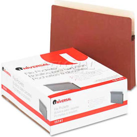 Universal 15141 Universal® 1-3/4" Expanding File Pockets, Straight Tab, Letter, Redrope/Manila, 25/Box image.