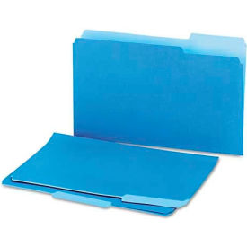 Universal UNV15301*** Universal® Recycled Interior File Folders, 1/3 Cut Top Tab, Legal, Blue, 100/Box image.