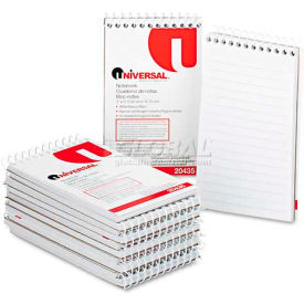 United Stationers Supply UNV20435 Universal® Wirebound Memo Books, Narrow Rule, 3 x 5, White, 12 50-Sheet Pads/Pack image.
