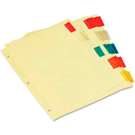 Universal UNV21870*** Universal Conomical Insertable Index, Multicolor Tabs, 5-Tab, Letter, Buff, 6 Sets/Pack image.
