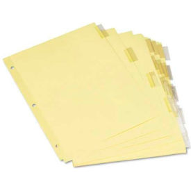 Universal UNV21871*** Universal Economical Insertable Index, Clear Tabs, 5-Tab, Letter, Buff, 6 Sets/Pack image.